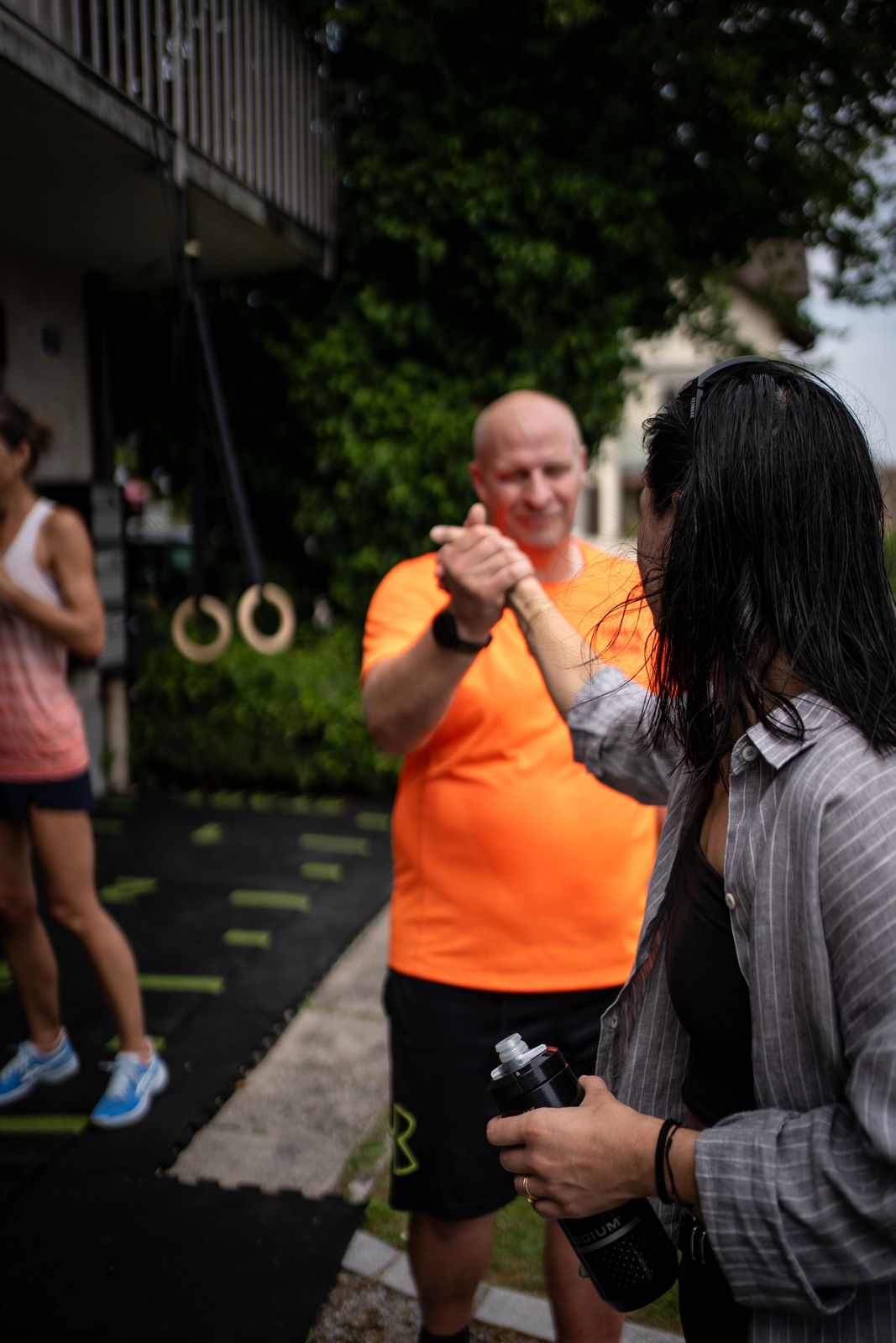 High five after training