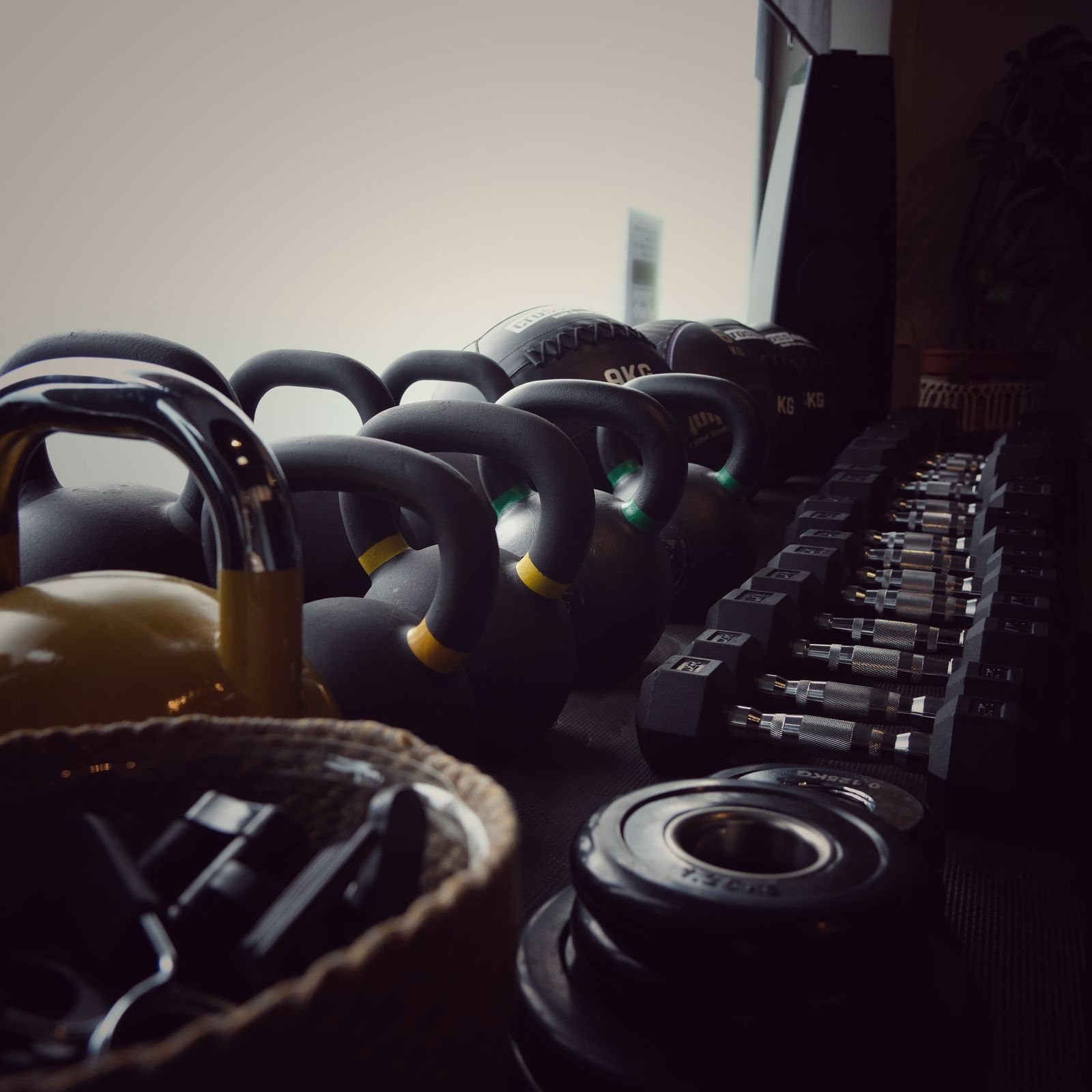 Dumbbells and kettlebells